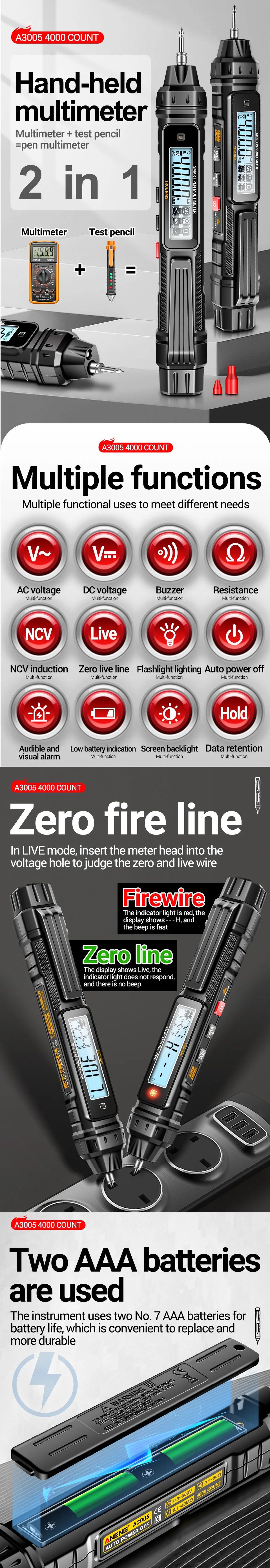 Multimetro Pinza A3005